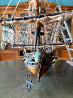 Maquette de voilier trois mats en bois, fer, cordages et tis… (photo 2)