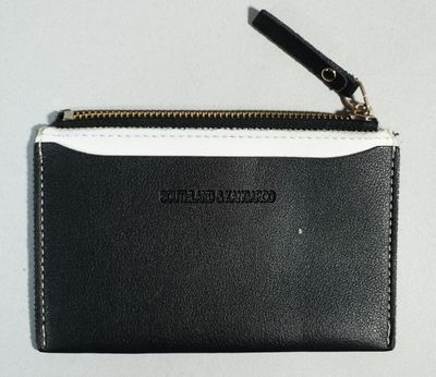 SOUTHLAND & KANGAROO Porte-monnaie en cuir noir et blanc