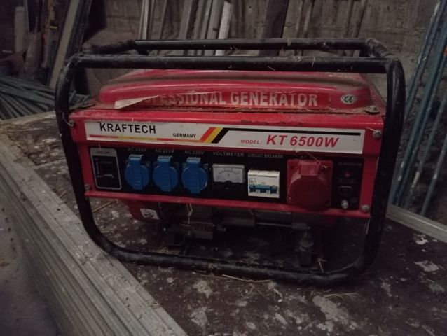 Groupe électrogène KRAFTECH KT 6500W, non testé. Vendu sur désign...