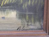a picture of a painting of a duck in the water