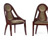paire de chaises de salle à manger de style Art déco