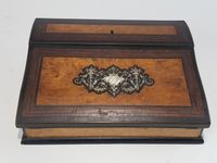 Écritoire en bois de placage à décor floral marqueté en os d…