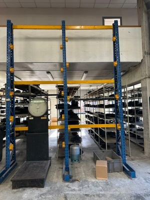 a large room with a lot of shelves in it