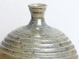 a vase that is sitting on a table with a white background