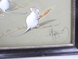 a picture of a picture of two mice on a table