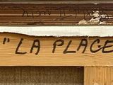 a wooden sign on the side of a building