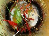 abstract painting of a bowl of food with a spoon in it