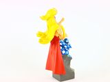a figurine of a woman in a red cape
