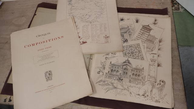 Croquis de compositions par Jules Tixier architecte