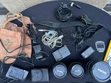 a table with a lot of electronics on it