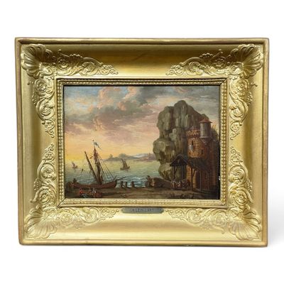 une image d'une image d'une peinture d'un bateau dans l'eau