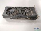 a close up of a video card with a fan on top of it