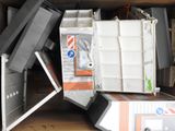 a box full of assorted items sitting on a table