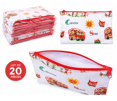Lot de 20 pochettes trousse pour enfants