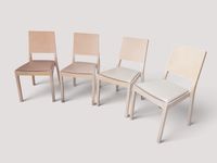 Design Tom KELLEY, édition TON Lyon - Suite de quatre chaise…