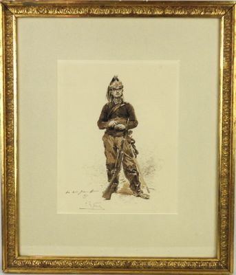 Alphonse de NEUVILLE (1835-1885): "Dragon du 5e régiment en …