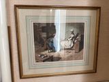 a picture of a picture of a man and a woman sitting in a chair
