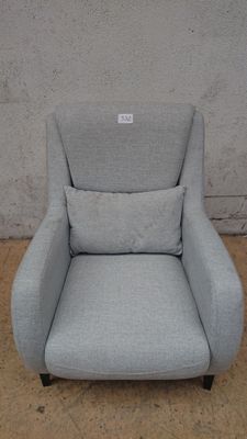 Fauteuil MARTINA, en tissu gris, dimensions approximatives: …