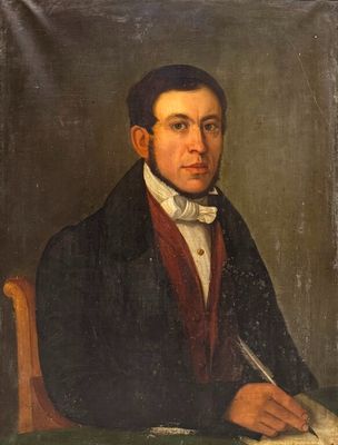 Ecole XIXe. Portrait d'un gentilhomme. - Photo 1