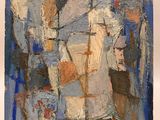 une image représentant un tableau où figurent un homme et une femme sur un fond bleu