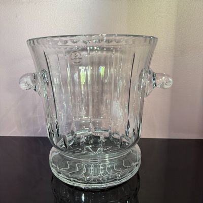 Seau à champagne en cristal LES TROIS TOQUES Taillé à la mai…