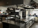 a large kitchen with a lot of counter space