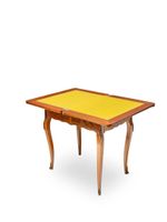 Table à jeux en bois de placage et marqueterie de bois clair… (photo 2)