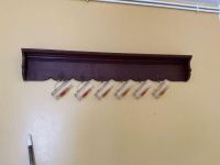 Un portant d'applique murale en bois naturel, travail néo-ru… (photo 2)