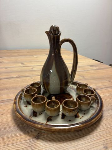 GRES du BERRY- LA BORNE - TALBOT – SENEE - Service à liqueur en t