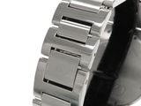 a close up of a wrist watch on a white surface