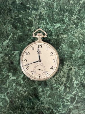 OMEGA Montre de poche en argent 900 millièmes à mouvement mé…