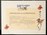 a picture of a certificate with a picture of a bird