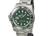 rolex submarine green dial watch with black bezel