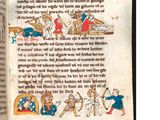 un livre ouvert avec la photo d'un homme et d'une femme