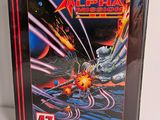 an old video game box with a picture of an alien attacking a space ship