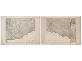 pair of antique maps of the united states of north america