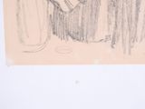 a drawing of a man and a woman sitting at a table