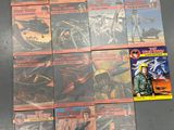 a lot of comics on the table together