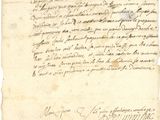 un morceau de vieux papier sur lequel on a écrit