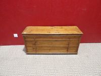 Commode ou banc bout de lit en bois naturel ouvrant par 3 ti… (photo 2)