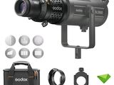 godox led light kit with lens, tripod and accessories