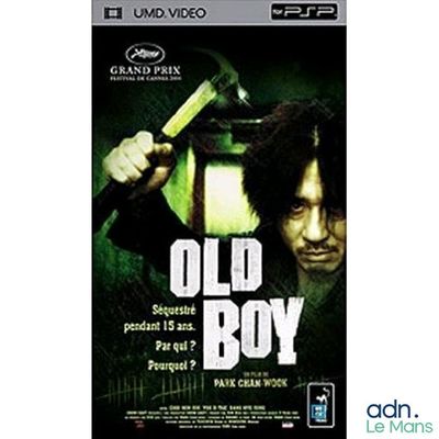 an old boy movie poster with a man holding a hammer