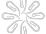 a white picture of a flower made out of paper clips