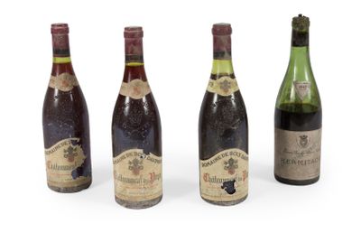 three bottles of wine sit next to each other on a white surface