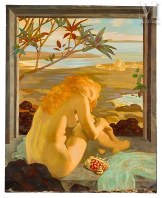 une image d'un tableau représentant une femme assise sur un lit