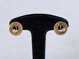 paire de boucles d'oreilles à clous en or jaune 18 carats et diamants