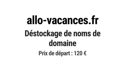 Nom de domaine allo-vacances.fr.