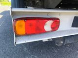 a close up of the tail light of a truck