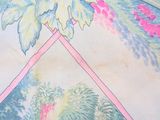 a picture of a painting of a palm tree on a table