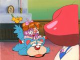 an image of a cartoon picture of a woman and a cat